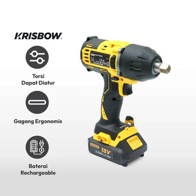 Gambar Krisbow Mesin Impact Wrench Cordless 18 V Irciwb18