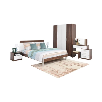 Gambar Informa 160x200 Cm Onyx V Set Kamar Tidur - Putih/cokelatwalnut