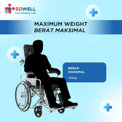 Gambar Sowell Kursi Roda Reclining Luxury Sha802