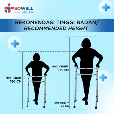 Gambar Sowell Tongkat Jalan Single Cross Shd501