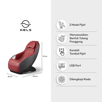 Gambar Kels Neo Koji Kursi Pijat Compact - Merah