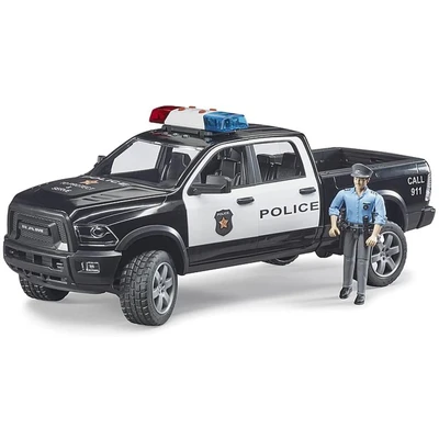 Gambar Bruder Diecast Mobil Police Truck Policeman Ram 2500