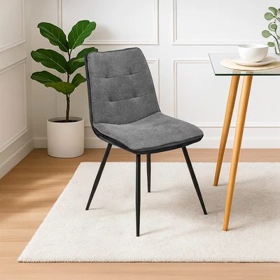 Informa Elline Kursi Makan Fabric Abu-abu