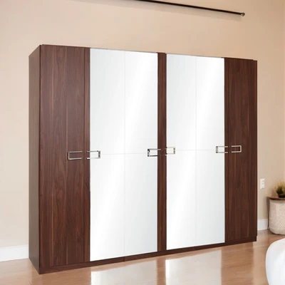 Gambar Informa Olin Iii Lemari Pakaian 6 Pintu - Cokelat Walnut