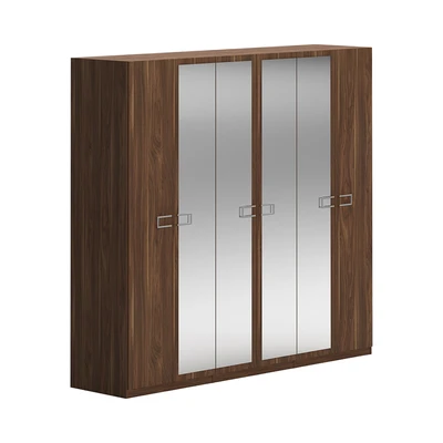 Gambar Informa Olin Iii Lemari Pakaian 6 Pintu - Cokelat Walnut