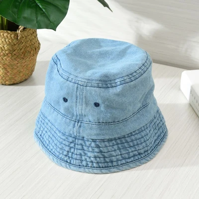 Gambar Ataru Topi Bucket Bell Shaped Denim - Biru