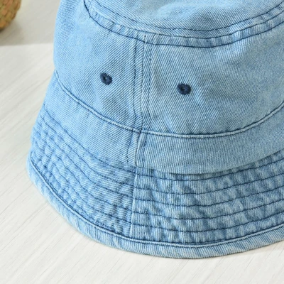 Gambar Ataru Topi Bucket Bell Shaped Denim - Biru