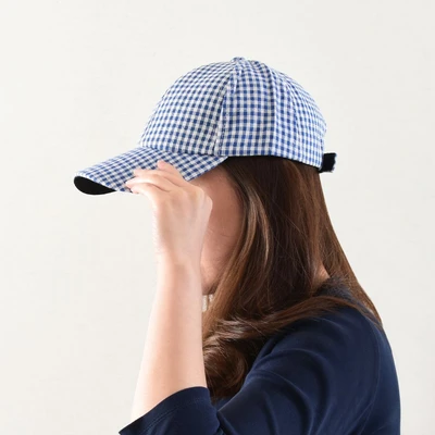 Gambar Ataru Topi Baseball Gingham - Biru