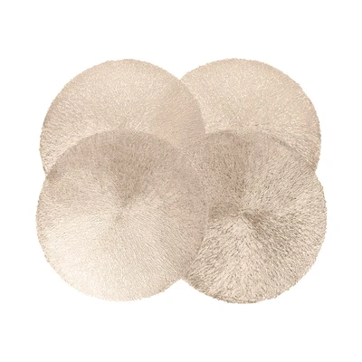 Gambar Appetite Lacer Tatakan Piring Round 38X38 cm Set 4 pcs - Gold