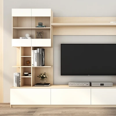 Gambar Informa Neo Salom II Set Lemari TV - Cokelat Maple/Putih
