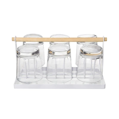 Gambar Appetite Set Munford Gelas Kaca Dengan Rak 220 ml - Putih