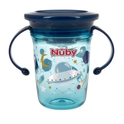 Gambar Nuby Botol Bayi Tritan Wondercuptritan Glitter Nb229 - Biru