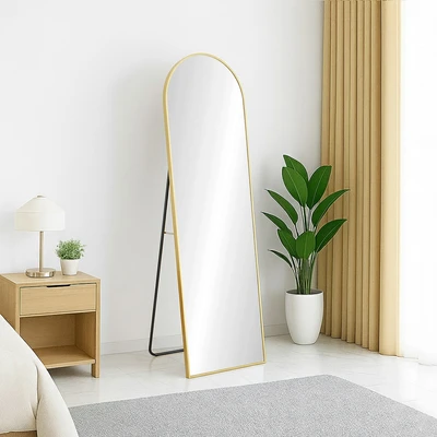 Gambar Informa Cermin Lantai Aluminium Arch 50x150 cm - Gold