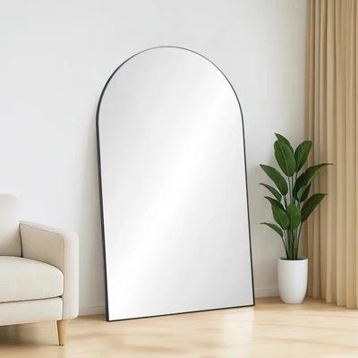 Gambar Informa Cermin Lantai Dekorasi Aluminium Arch 100x200 cm - Hitam