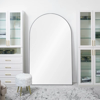 Gambar Informa Cermin Lantai Dekorasi Aluminium Arch 100x200 cm - Hitam