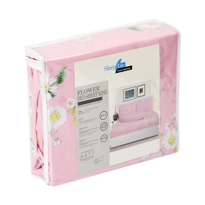 Gambar Sleeplite 180x200 cm Set 5 Pcs Seprai King Polyester Azalea - Pink