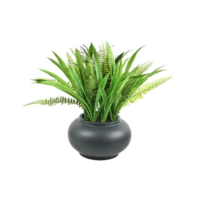 Gambar Informa Tanaman Artifisial Dengan Pot Keramik 24x24x40 cm - Hijau