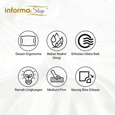Gambar Informa Sleep 68x37 cm Bantal Bamboo Charcoal - Abu-Abu