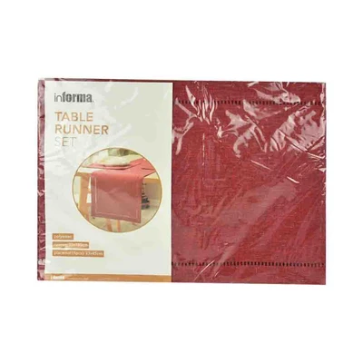 Gambar Informa Table Runner & Tatakan Piring Set Eyelet - Merah Maroon