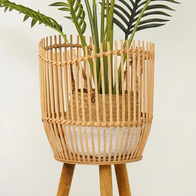 Gambar Informa Pot Tanaman Dengan Stand M6 Set 2 pcs - Krem