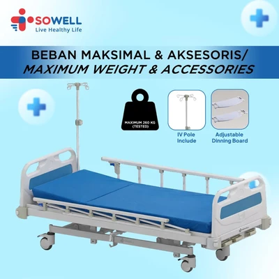 Gambar Sowell Ranjang Rumah Sakit Manual 3 Fungsi Sbm301