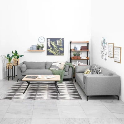 Gambar Nordia Idaho Sofa Fabric 2 Seater - Abu-Abu