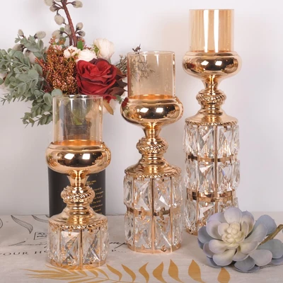 Gambar Informa Tempat Lilin Dekorasi 10.5x10.5x32.5 cm 4-3A - Gold