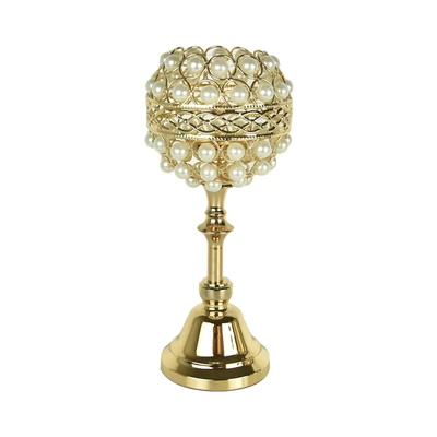 Gambar Informa Tempat Lilin Dekorasi 12x12x29.5 cm 35-1A - Gold