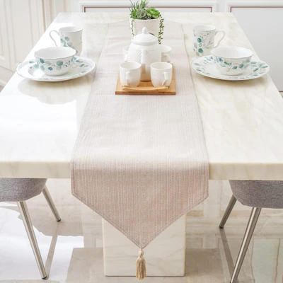 Gambar Informa Table Runner 33x180 Cm Neo Abstrak - Ivory