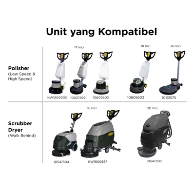 Gambar Krisbow Sabut Pembersih 43 cm Set 2 pcs - Putih