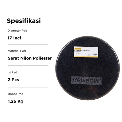 Gambar Krisbow Sabut Pembersih 43 cm Set 2 pcs - Hitam