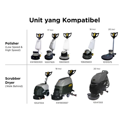 Gambar Krisbow Sabut Pembersih 44 cm Set 10 pcs - Hitam