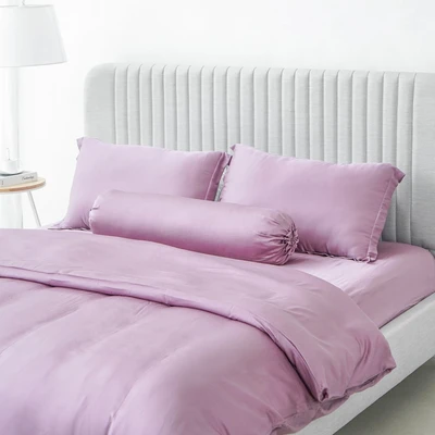 Gambar Fiore 210x210 cm Duvet Cover Tencel - Ungu
