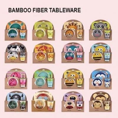 Gambar Okiedog Freckles Set 5 Pcs Perlengkapan Makan Anak Bear