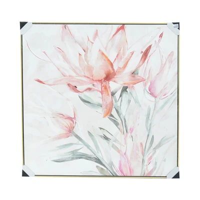 Gambar Informa Lukisan Kanvas Handmade & Print Lily 102.5x102.5 cm - Mix