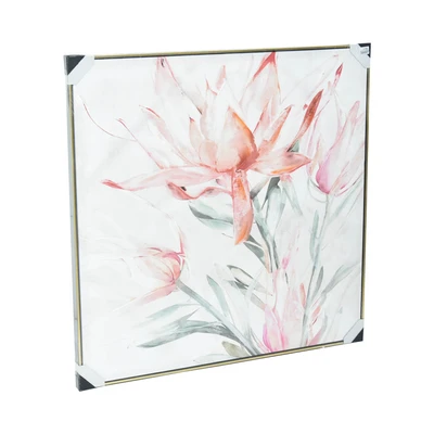 Gambar Informa Lukisan Kanvas Handmade & Print Lily 102.5x102.5 cm - Mix