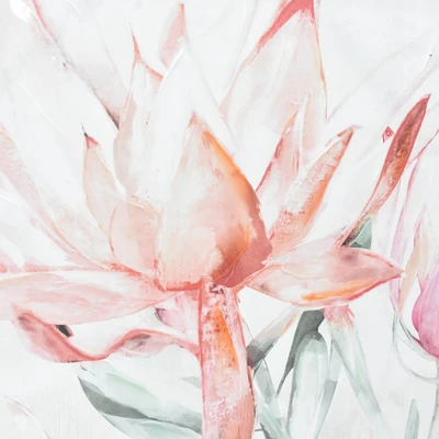Gambar Informa Lukisan Kanvas Handmade & Print Lily 102.5x102.5 cm - Mix