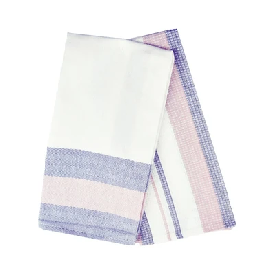 Gambar Informa Kain Lap Dapur Stripe Set 2 pcs - Abu-Abu/Pink