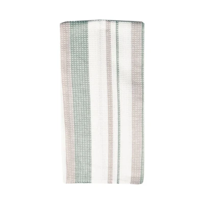 Gambar Informa Kain Lap Dapur Stripe Set 2 pcs - Krem/Hijau