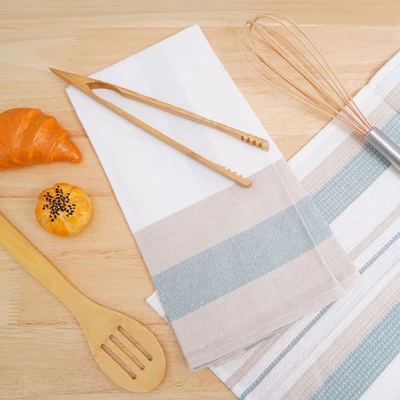 Gambar Informa Kain Lap Dapur Stripe Set 2 pcs - Krem/Hijau