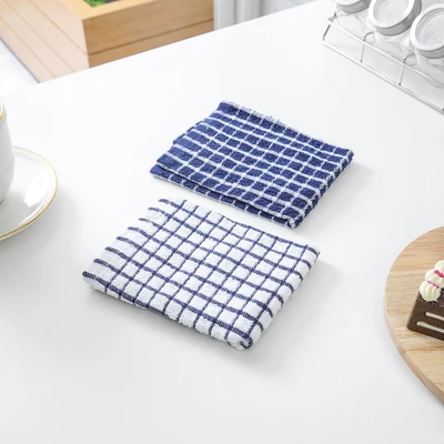 Gambar Informa Kain Lap Dapur Check Pattern Set 6 pcs - Biru