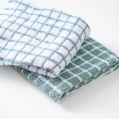 Gambar Informa Kain Lap Dapur Check Pattern Set 6 pcs - Hijau