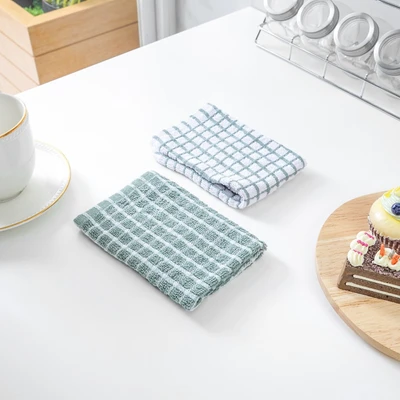 Gambar Informa Kain Lap Dapur Check Pattern Set 6 pcs - Hijau
