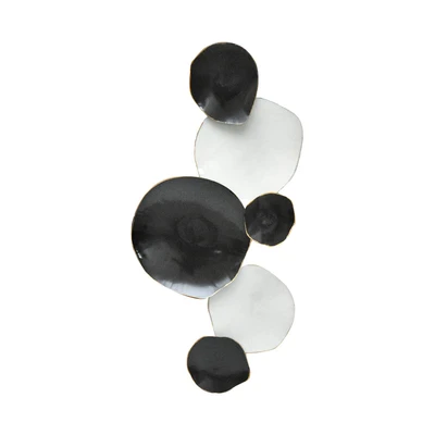 Gambar Informa Hiasan Dinding Multi Plates Besi 84.5x40 cm - Hitam/Putih