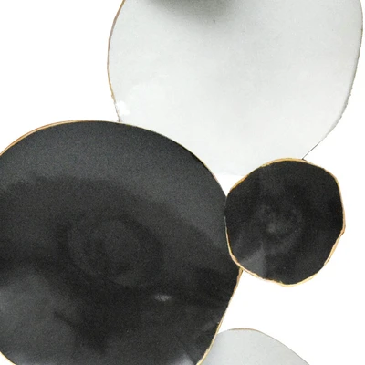 Gambar Informa Hiasan Dinding Multi Plates Besi 84.5x40 cm - Hitam/Putih