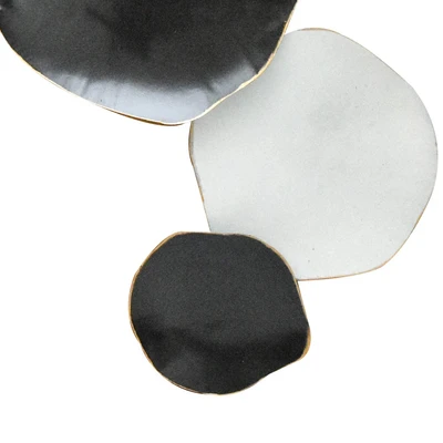 Gambar Informa Hiasan Dinding Multi Plates Besi 84.5x40 cm - Hitam/Putih