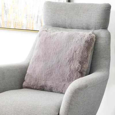 Gambar Informa Bantal Sofa Frosty Faux Fur 45x45 cm - Abu-Abu