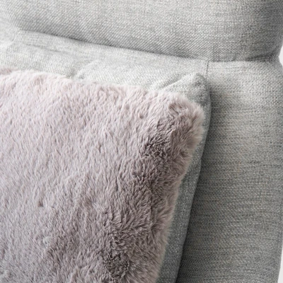 Gambar Informa Bantal Sofa Frosty Faux Fur 45x45 cm - Abu-Abu
