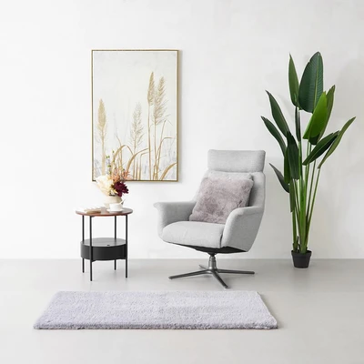 Gambar Informa Bantal Sofa Frosty Faux Fur 45x45 cm - Abu-Abu