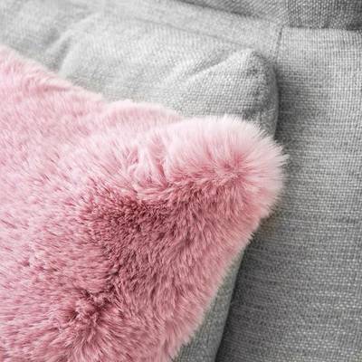 Gambar Informa Bantal Sofa Frosty Faux Fur 45x45 cm - Ungu